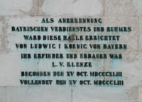 Inschrift - Ruhmeshalle