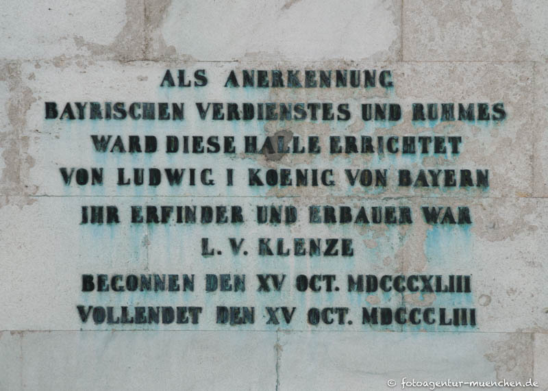 Inschrift - Ruhmeshalle – Denkmal/Kunstwerk in München