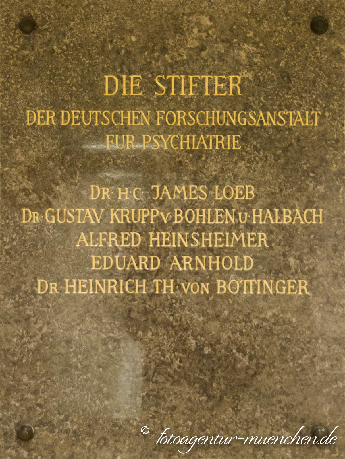 Gedenktafel - Max-Planck-Institut für Psychiatrie
