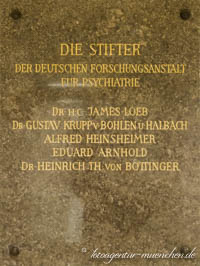 Gedenktafel - Max-Planck-Institut für Psychiatrie