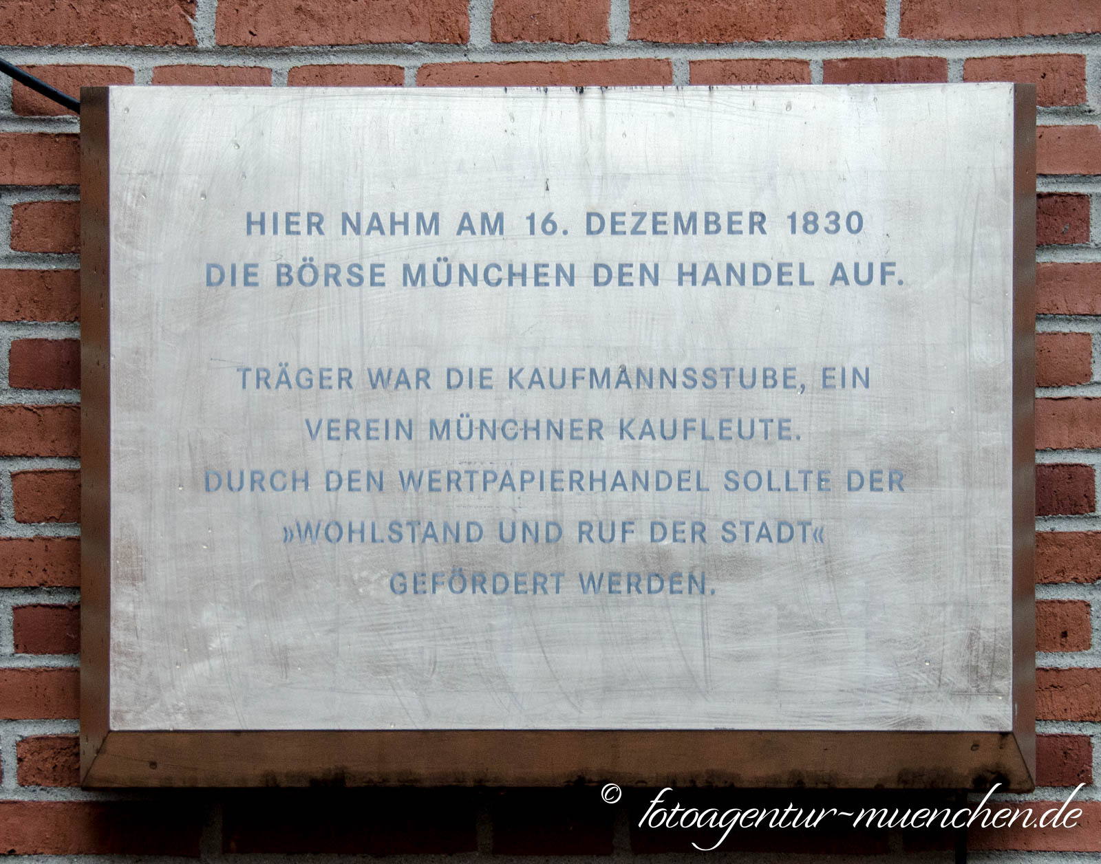 Gedenktafel - Börse