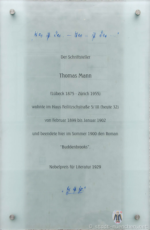 Thomas Mann – Denkmal/Kunstwerk in München