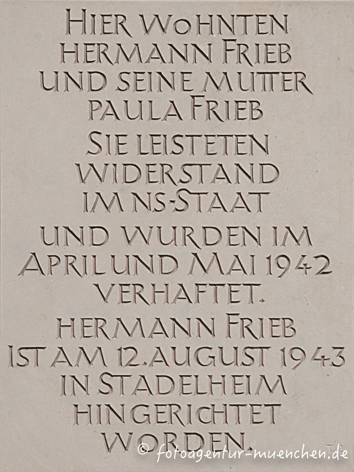 Gedenktafel - Frieb