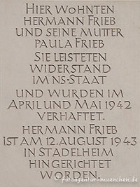 Gedenktafel - Frieb