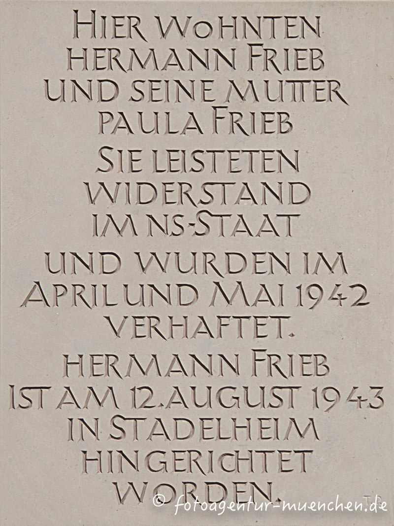Gedenktafel - Frieb - Preis Toni – Denkmal/Kunstwerk in München