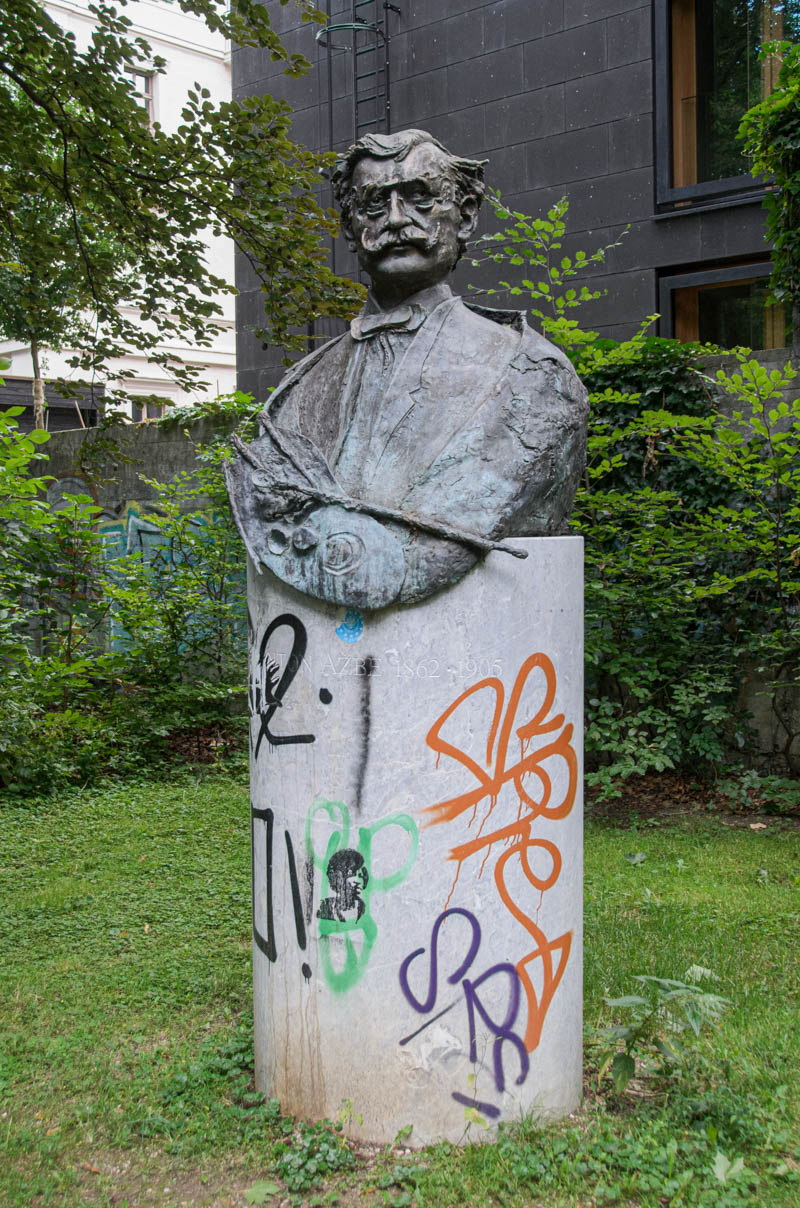 Denkmal - Anton Ažbe – Denkmal/Kunstwerk in München