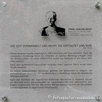 Gedenktafel für Franz Joachim Beich