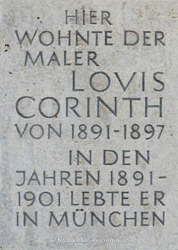 Gedenktafel - Louis Corinth