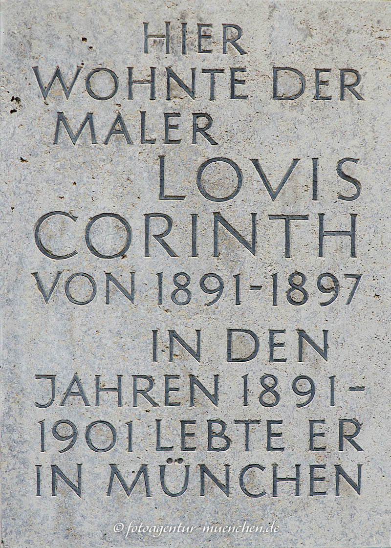 Gedenktafel - Louis Corinth - Oppenrieder Karl – Denkmal/Kunstwerk in München