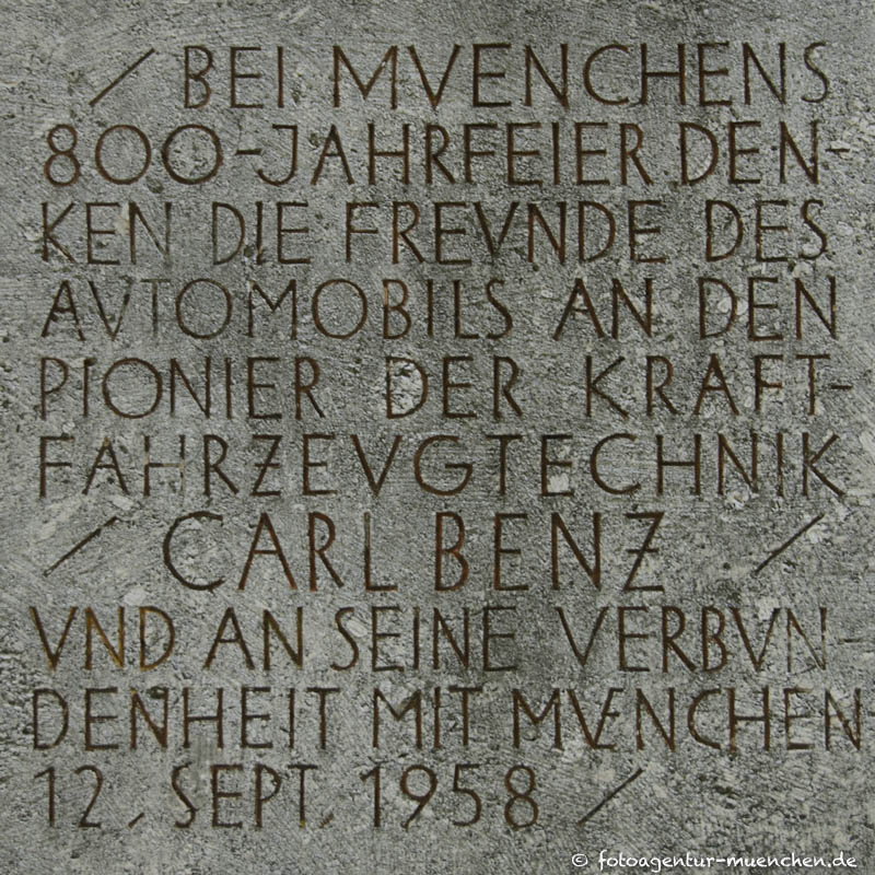 Carl-Benz-Stele - Inschriften
