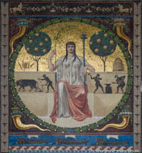 Friedensengel - Mosaik - Wohlstand und Segen der Kultur