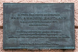 Gedenktafel für Karl Amadeus Hartmann