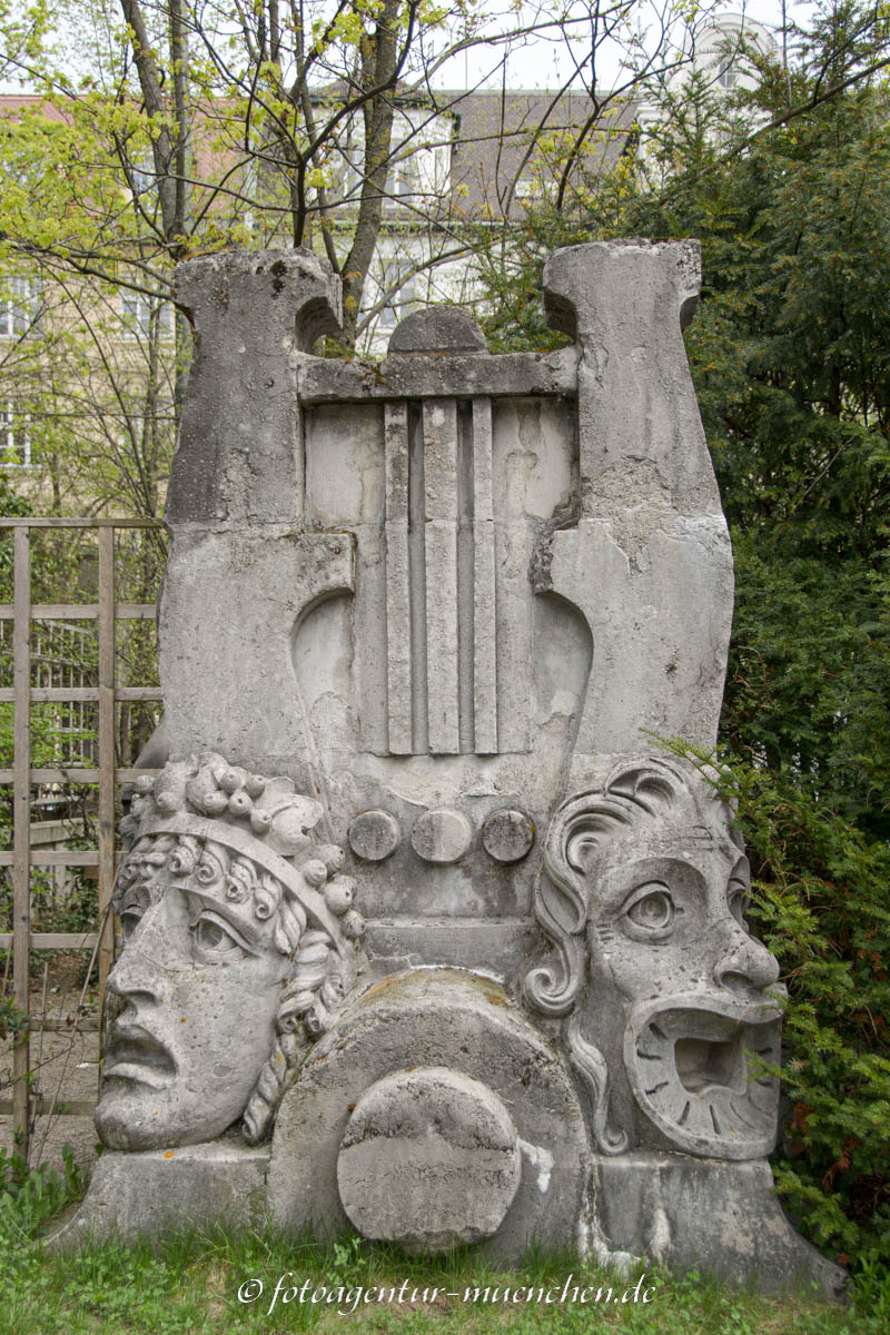 Theatermasken – Denkmal/Kunstwerk in München