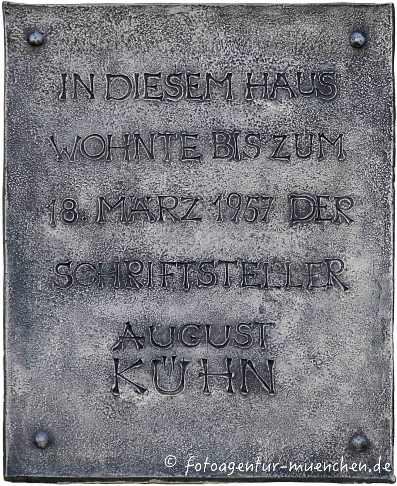 Gedenktafel für August Kühn