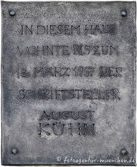 Gedenktafel für August Kühn