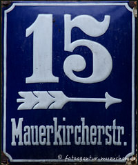 Hausnummer - Mauerkirchnerstraße