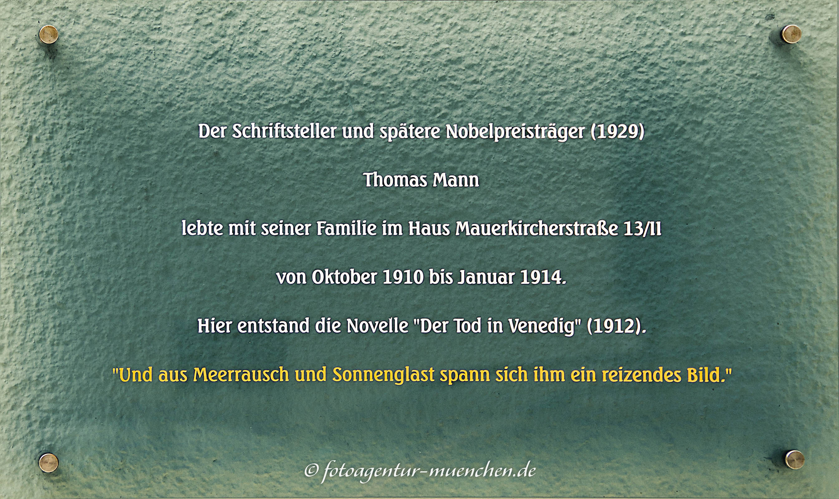 Gedenktafel - Thomas Mann