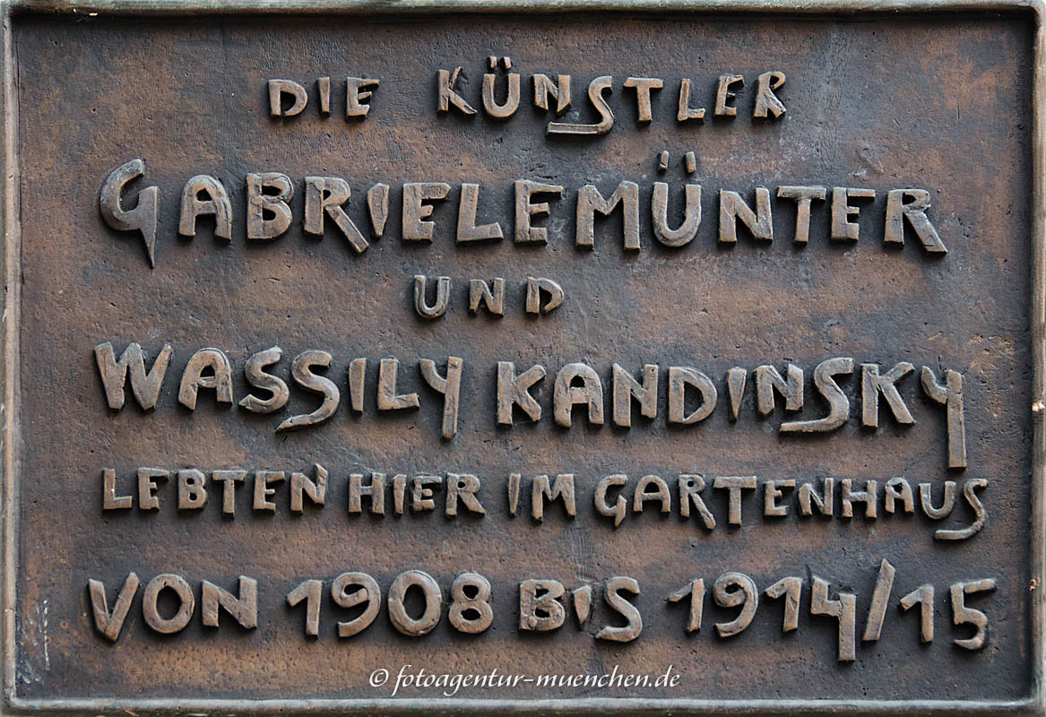 Wohnort - Münter Gabriele, Kandinsky Wassily – Denkmal/Kunstwerk in München