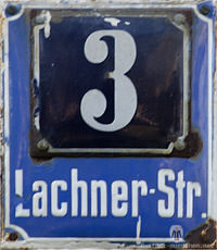 Hausnummer - Lachnerstraße