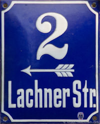 Hausnummer - Lachnerstraße