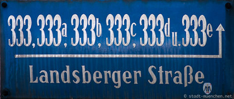 Hausnummer - Landsberger Straße