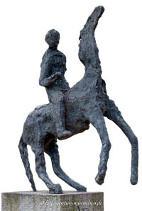 Pferd mit Reiter 1956