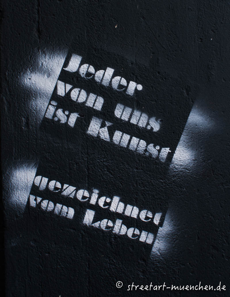 Jeder von uns ist Kunst gezeichnet vom Leben