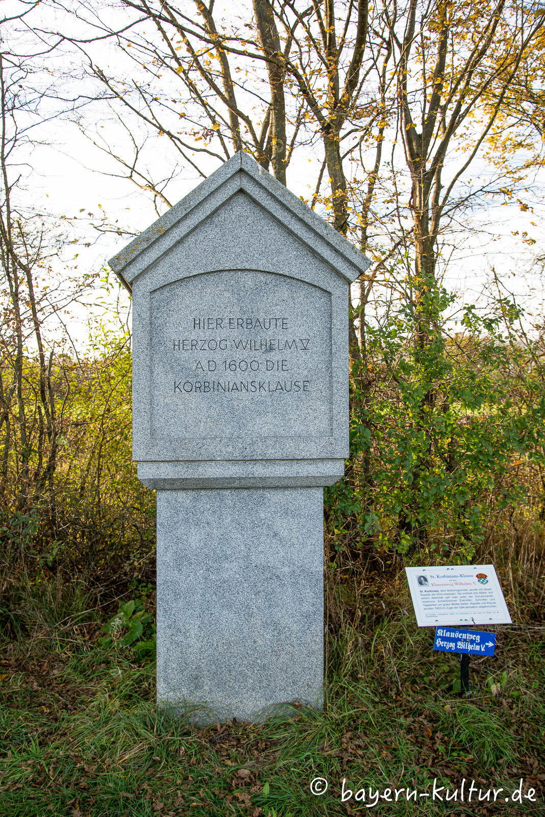 Gedenkstein - Korbiniansklause