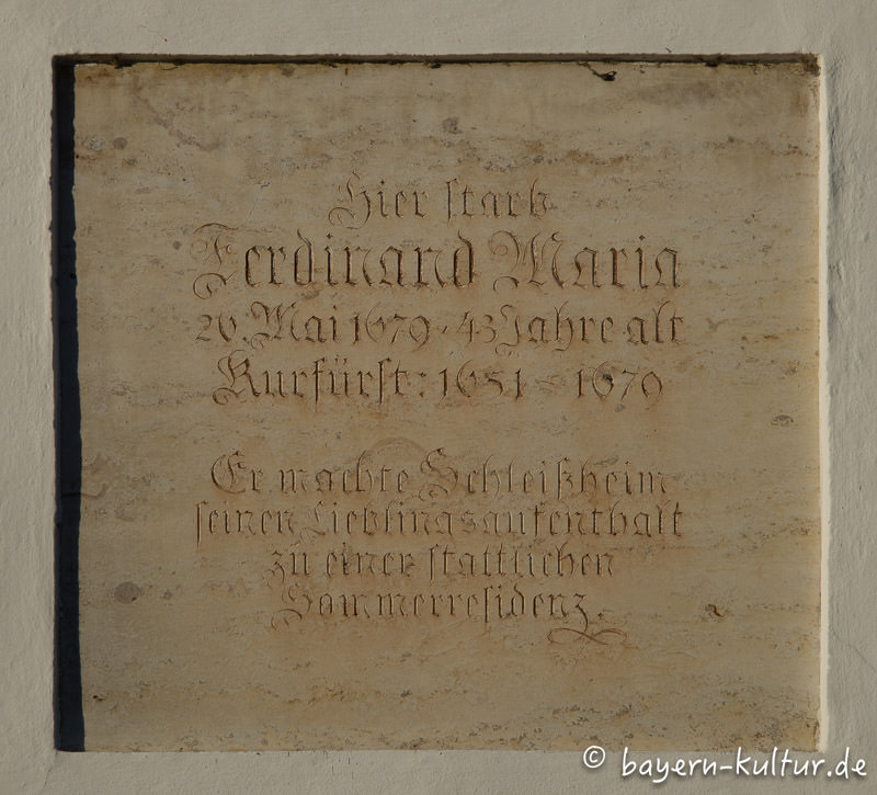 Gedenktafel für Ferdiand Maria