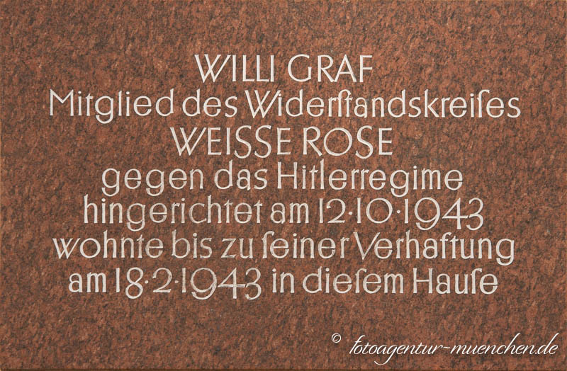 Gedenktafel - Graf Willi - Hart Franz – Denkmal/Kunstwerk in München