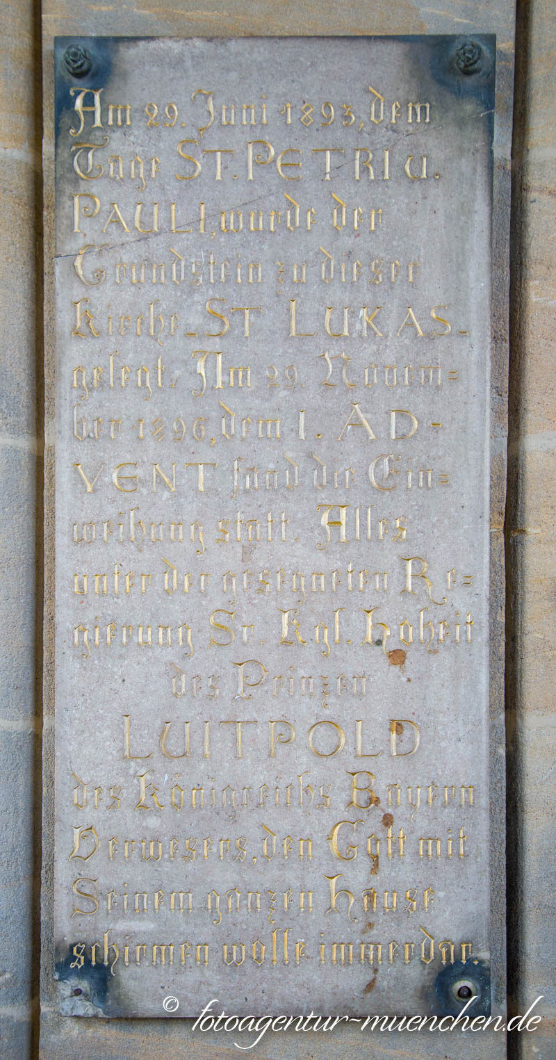 Grundsteinlegung St. Lukas – Denkmal/Kunstwerk in München