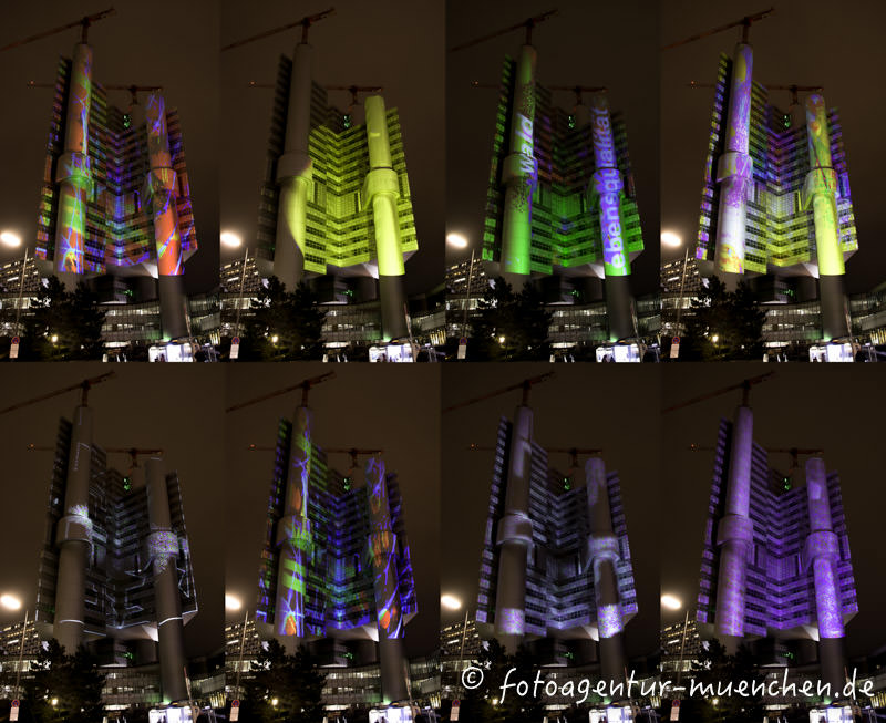 Lichtkunst am Hypo-Hochhaus