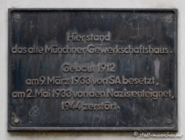 Gedenktafel - Gewerkschaftshaus