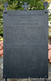 Kriegergedenktafel in Osterwarngau