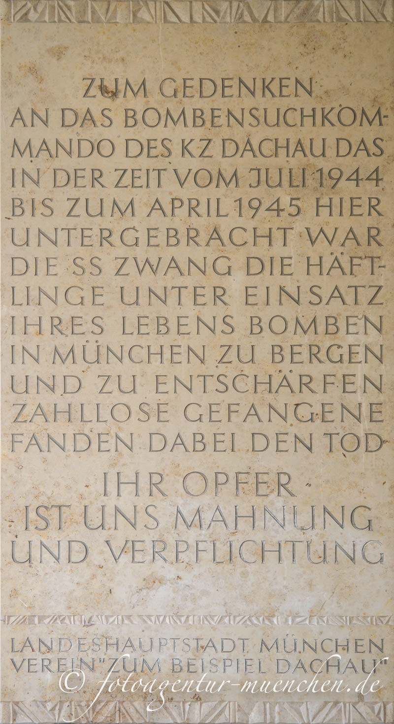 Gedenktafel für das Bombensuchkommando - Oppenrieder Karl – Denkmal/Kunstwerk in München