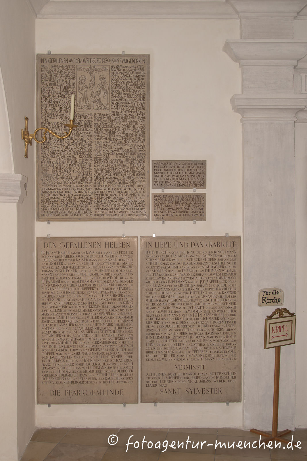 Kriegergedenktafel in St. Sylvester