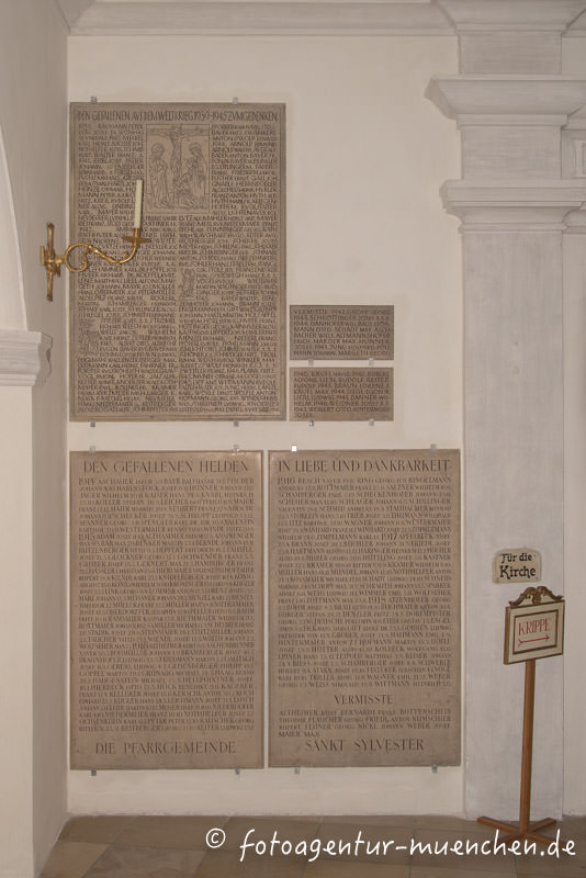 Kriegergedenktafel in St. Sylvester