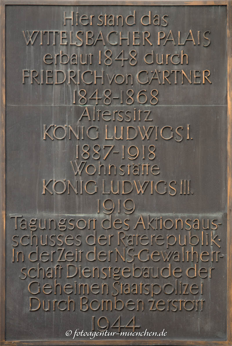 Wittelsbacher Palais – Denkmal/Kunstwerk in München