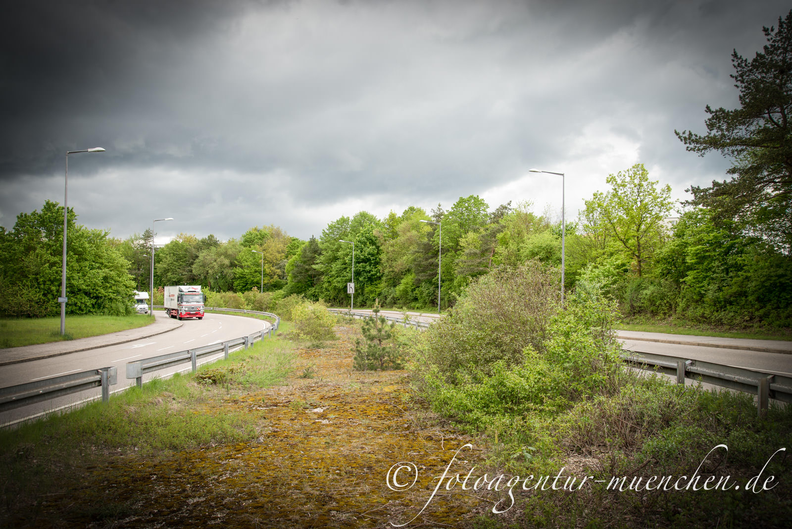 Ehemalige Straßenbahntrasse in Neuperlach