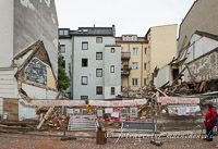 Zerstörtes Uhrmacherhäusl in der Grasstraße