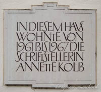Denkmal: Annette Kolb