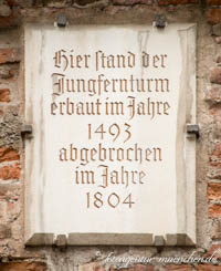 Gerhard Willhalm – Gedenktafel - Jungfernturm