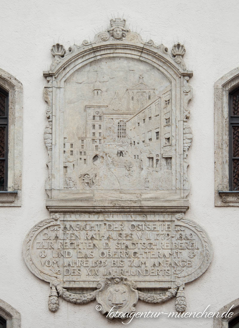 Altes Rathaus - Ansicht der Ostseite – Denkmal/Kunstwerk in München