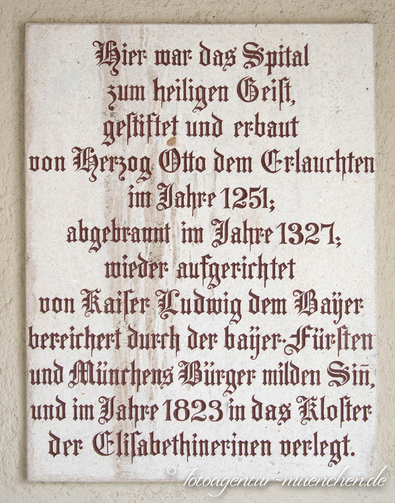 Gedenktafel an das Heiliggeistspital