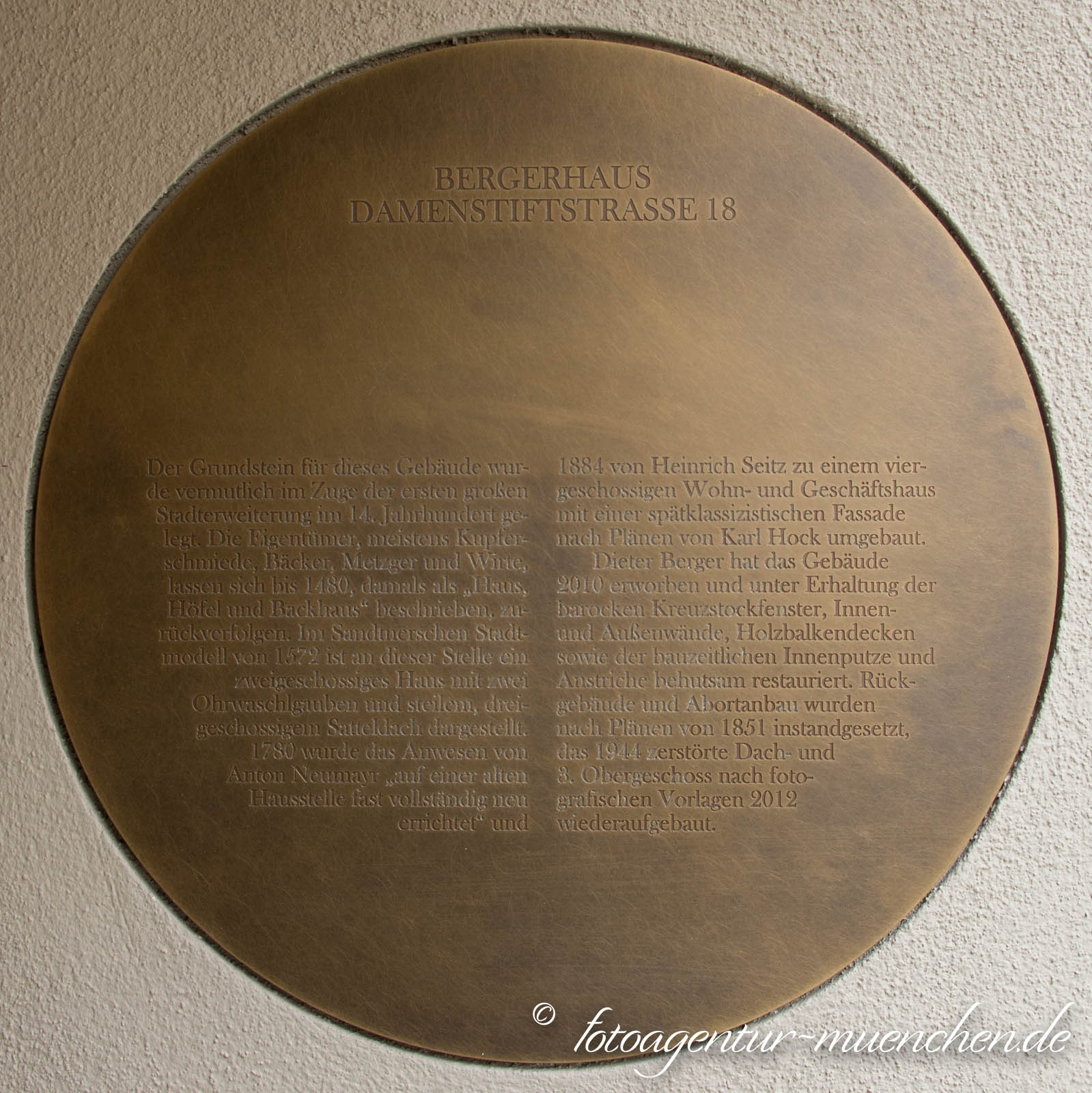 Gedenktafel Bergerhaus