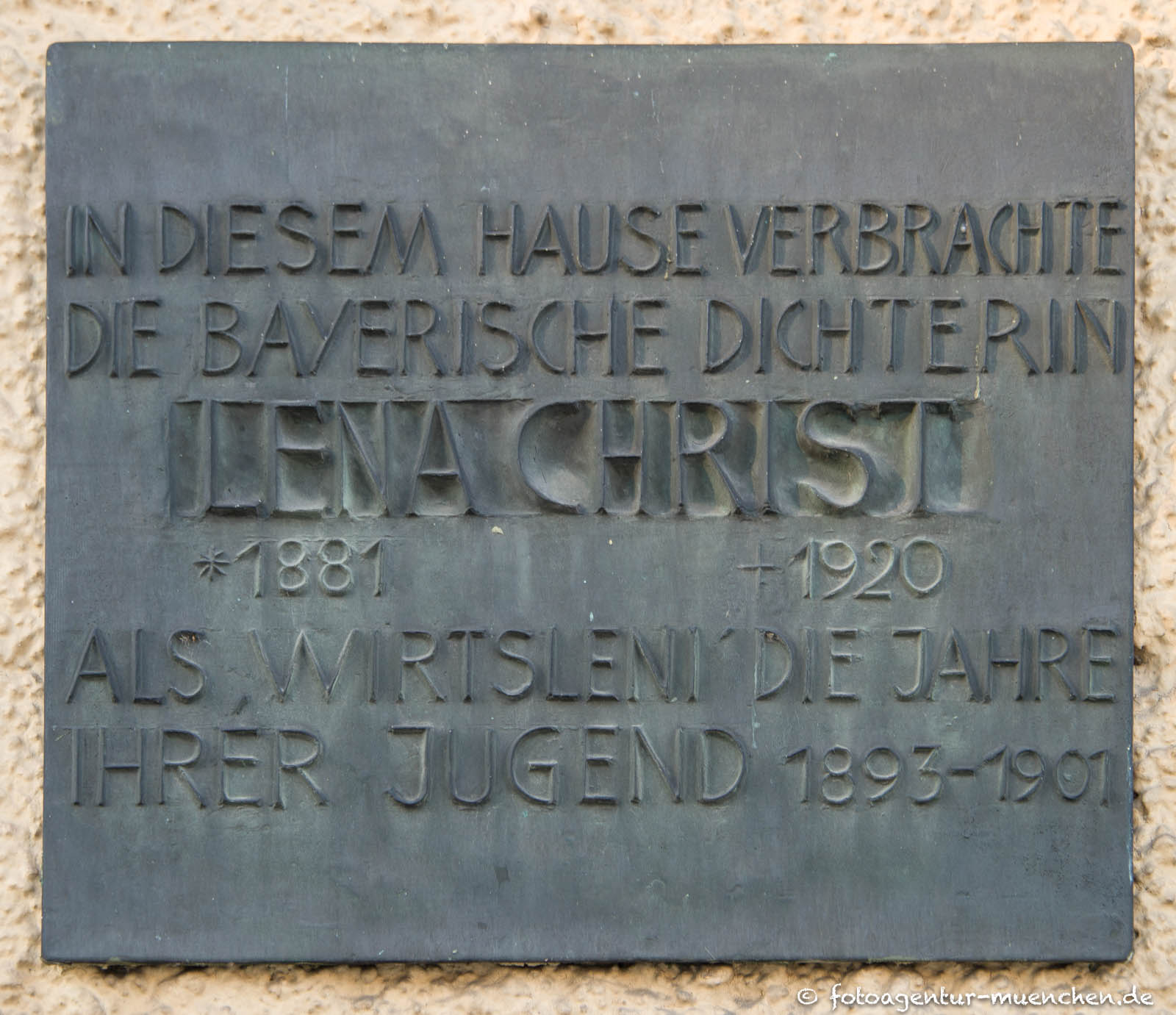 Gedenktafel für Lena Christ