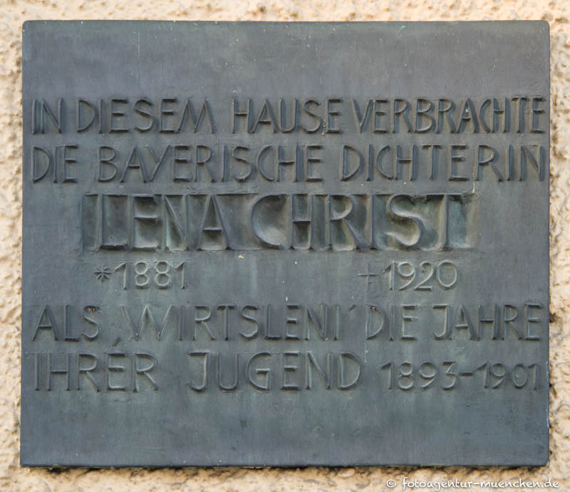 Gedenktafel - Lena Christ - Hirtreiter Wolfgang – Denkmal/Kunstwerk in München