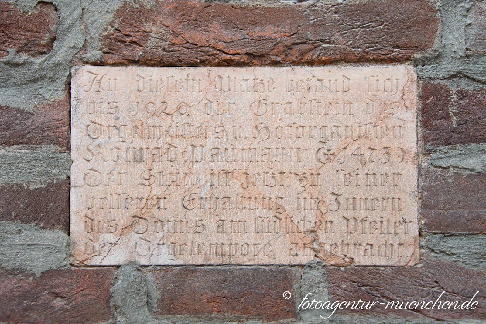 Gedenktafel - ehemalige Grabstelle von Paumann