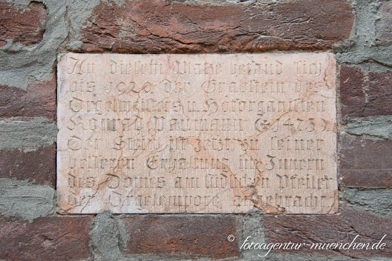 Gedenktafel - ehemalige Grabstelle von Paumann – Denkmal/Kunstwerk in München