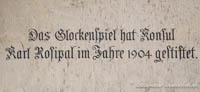 Gerhard Willhalm – Inschrift Neues Rathaus - Glockenspiel